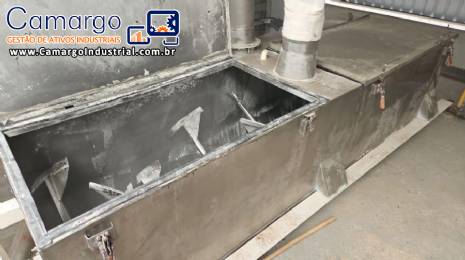 Misturador de p�s em a�o inox 1.500 kg Bom Sucesso