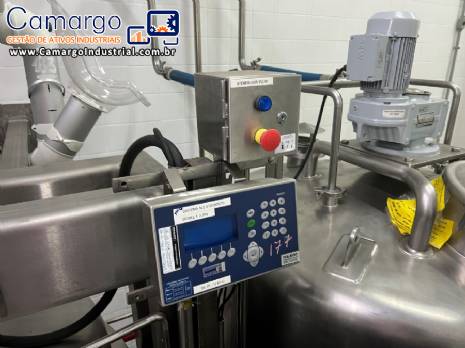Linhas de tanques mistura 500 l a 2000 l inox 316 com misturadores Turbon Mixer Kroma c�lulas de pesagem Metler Toledo