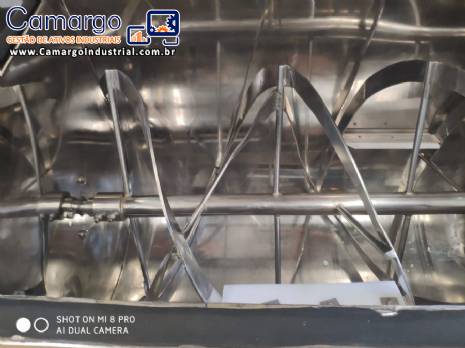 Misturador ribbon blender em a�o inox 250 kg