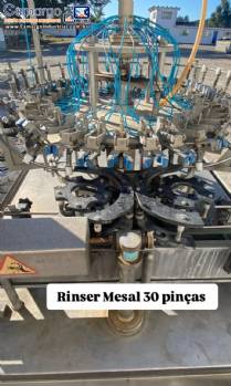 Rinser lavadora autom�tica com 30 pin�as PET Mesal 9.000 garrafas