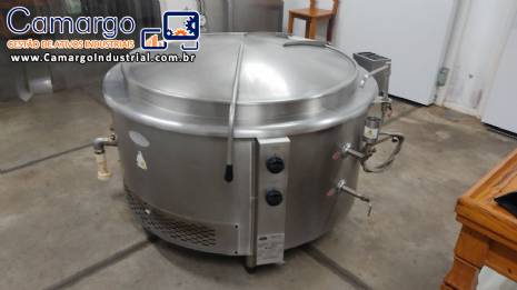 Caldeir�o panel�o em inox autogerador de vapor � g�s COZIL 500 litros