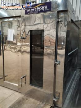 Forno rotativo el�trico em inox com carrinho duplo Marcepan